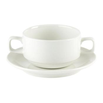 Double Handled Soup Cup & Stand