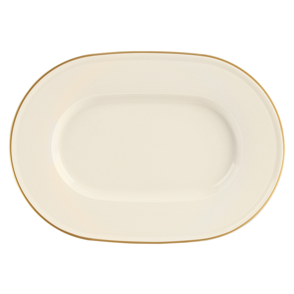 Academy Line Gold Colour Band Oval Plates